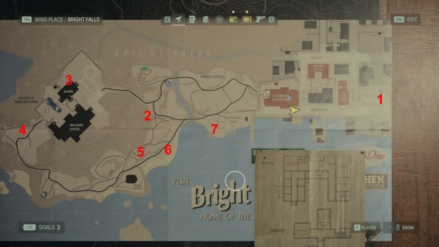 All lunchbox locations in Alan Wake 2 bright falls map