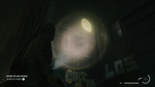 All Words of Power locations in Alan Wake 2 against wall high up