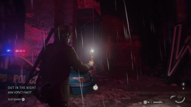 stuck in the 'Out in the Night' Alan Wake 2 car light