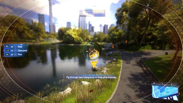 All EMF experiment locations in Spider-Man 2 flying a bee drone at the park