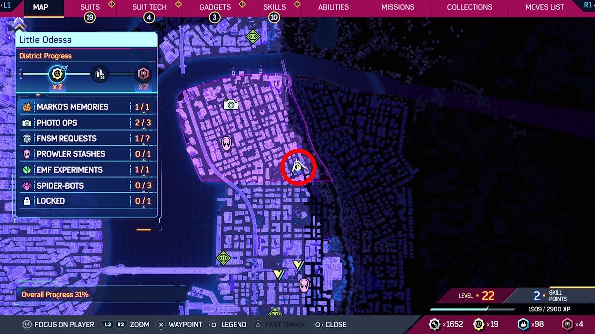 All EMF experiment locations in Spider-Man 2 beehive rooftop location