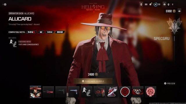 How to get the Hellsing MW3 anime bundle