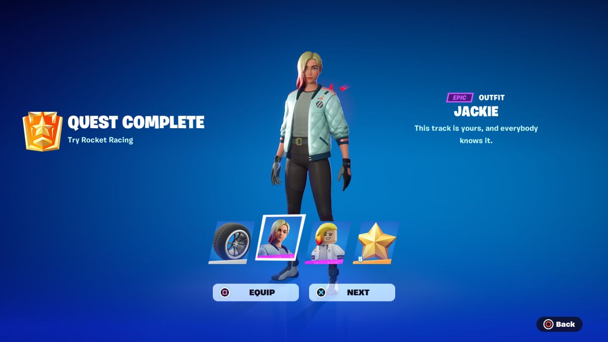 How to unlock Jackie in Fortnite Rocket Racing