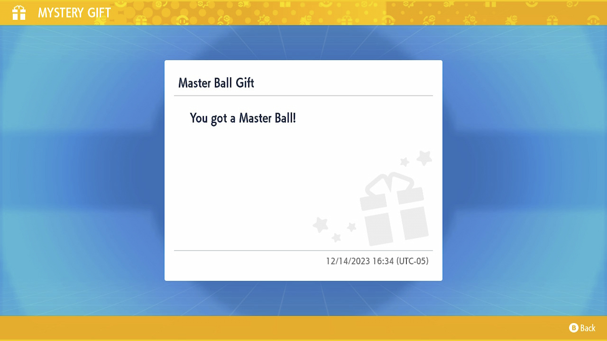 How to get the free Master Ball in Pokemon Scarlet and Violet