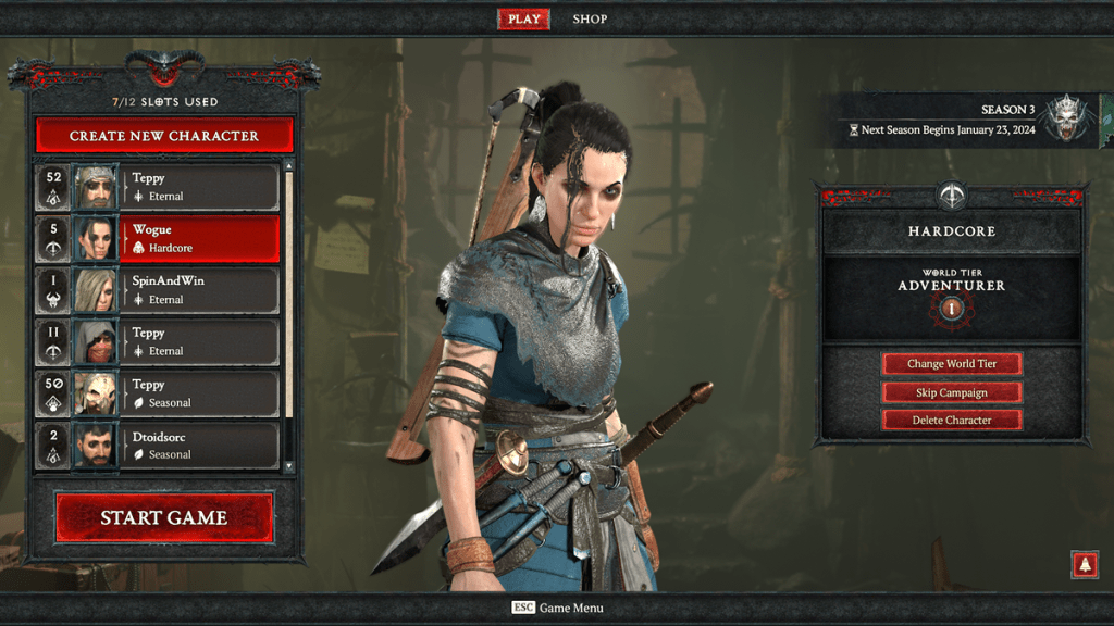 Diablo 4 login screen confirms Season 3 will begin on January 23