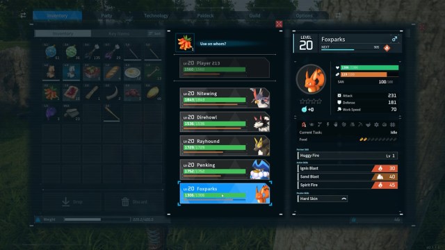 Skill Fruit in Palworld - How to change Pal skills change skill menu