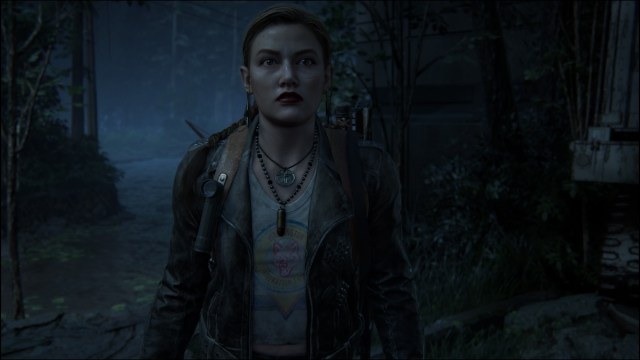 Abby in the woods in The Last of Us Part 2 Remastered.