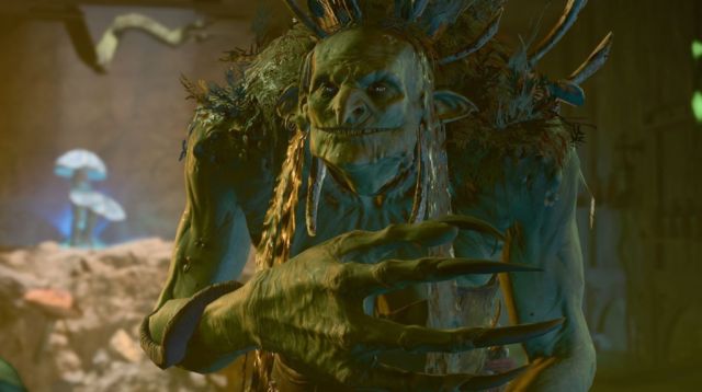 Auntie Ethel standing by mushroom