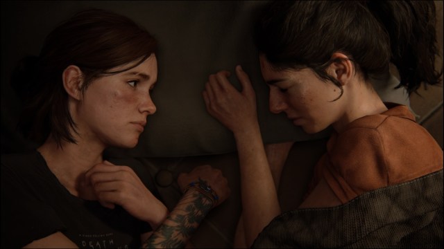 Ellie and Dina in The Last of Us Part 2.