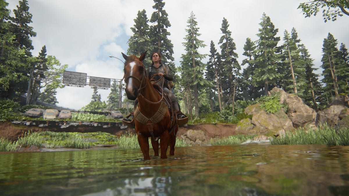 Ellie and horse in The Last of Us Part 2.