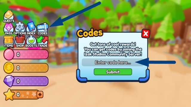 How to redeem codes in Bubble Gum Haven