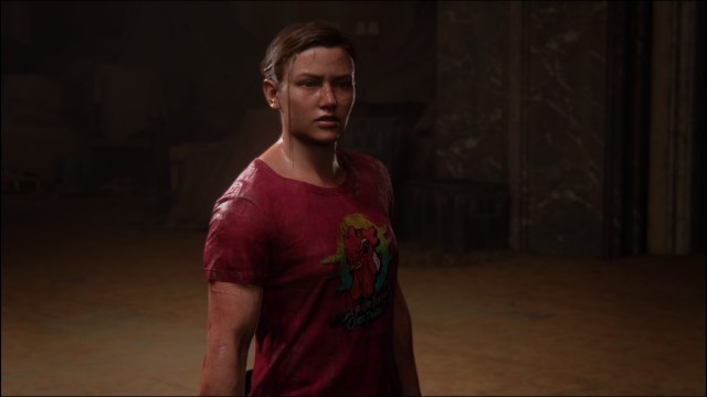 Abby wearing pink shirt in The Last of Us Part 2 Remastered.