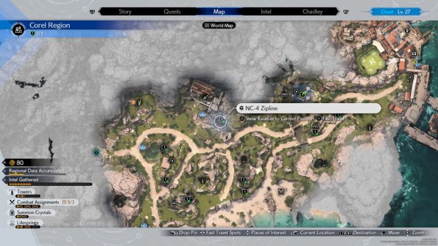 Final Fantasy 7 Rebirth NC-4 Zipline location