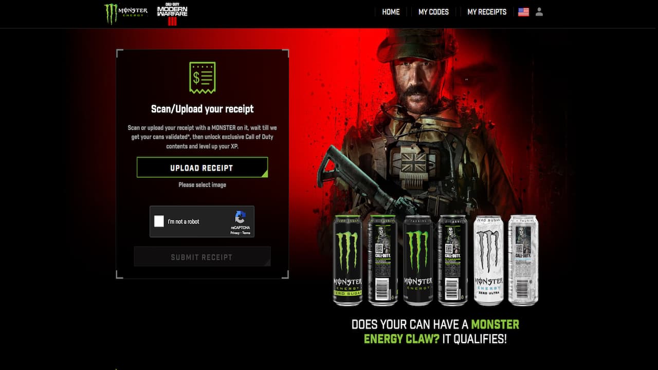 Monster Energy and Call of Duty redeem 