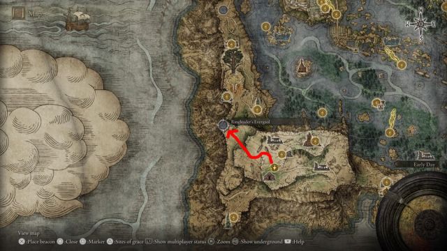 Black Knife Tiche location in Elden Ring