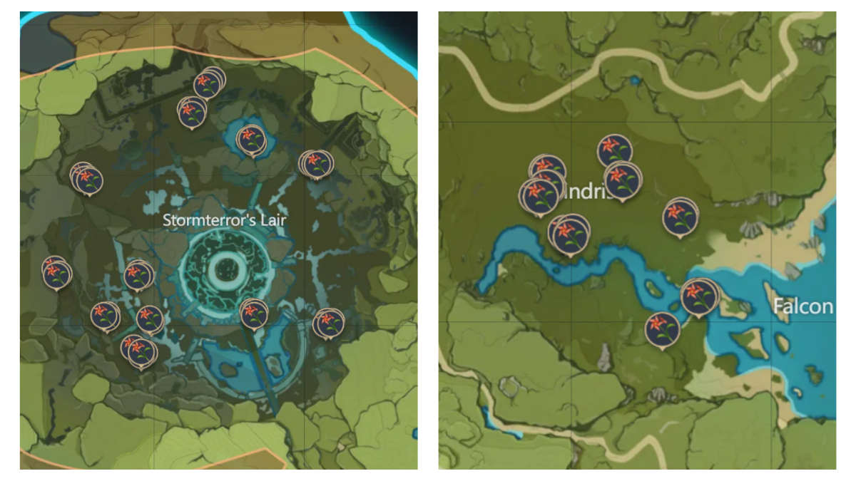 Windwheel Aster locations in Genshin Impact