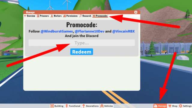 How to redeem codes in My Prison