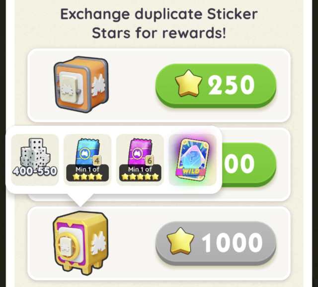 Monopoly GO Wild sticker in vault