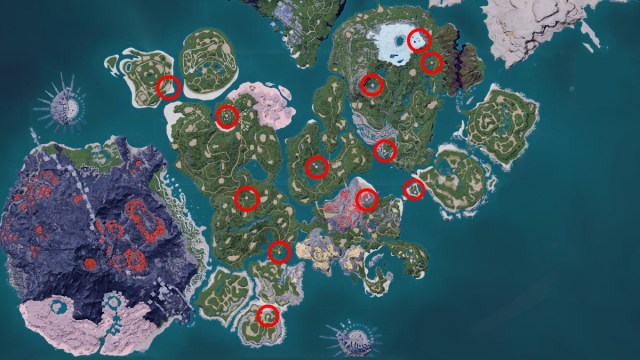 Palworld All Sealed Realm boss locations map