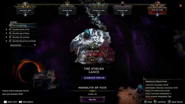 Stolen Lance timeline offers most Mad Alchemist's Ladles in Last Epoch