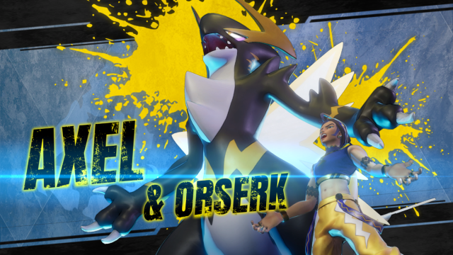 Axel and Orserk title screen from Palworld