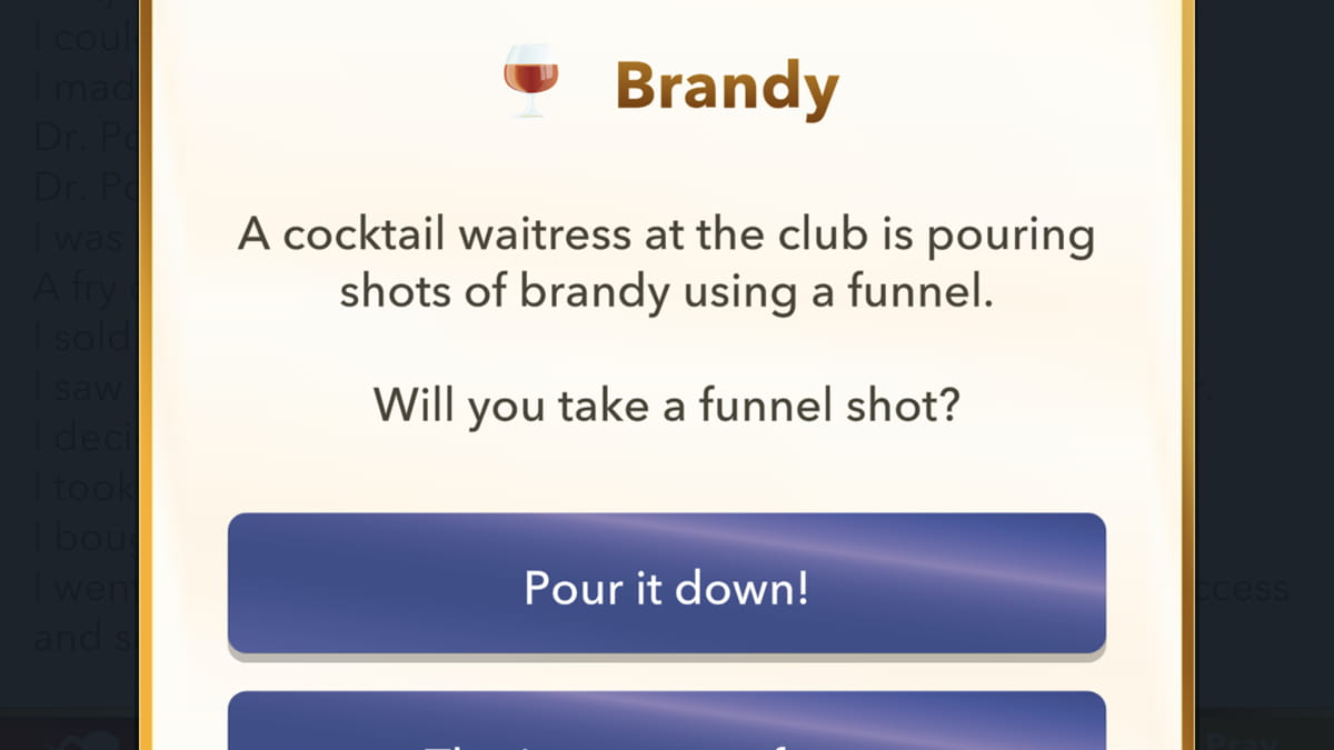 BitLife alcohol addiction