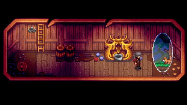 The portal which opens before getting Meowmere in Stardew Valley