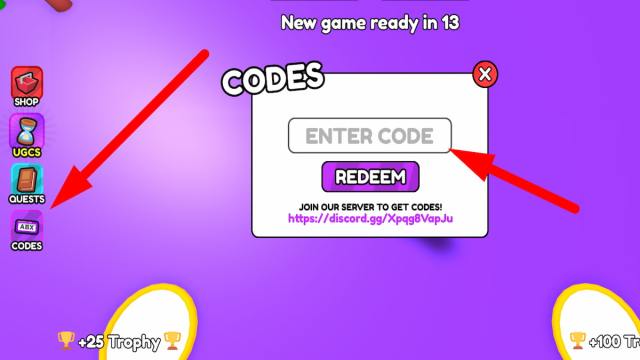 How to redeem codes in UGC Math Race