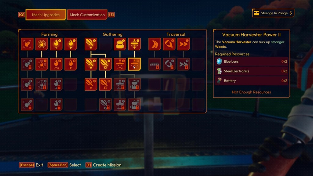 How to restore all regions in Lightyear Frontier - tool upgrades menu in Upgrade Depot