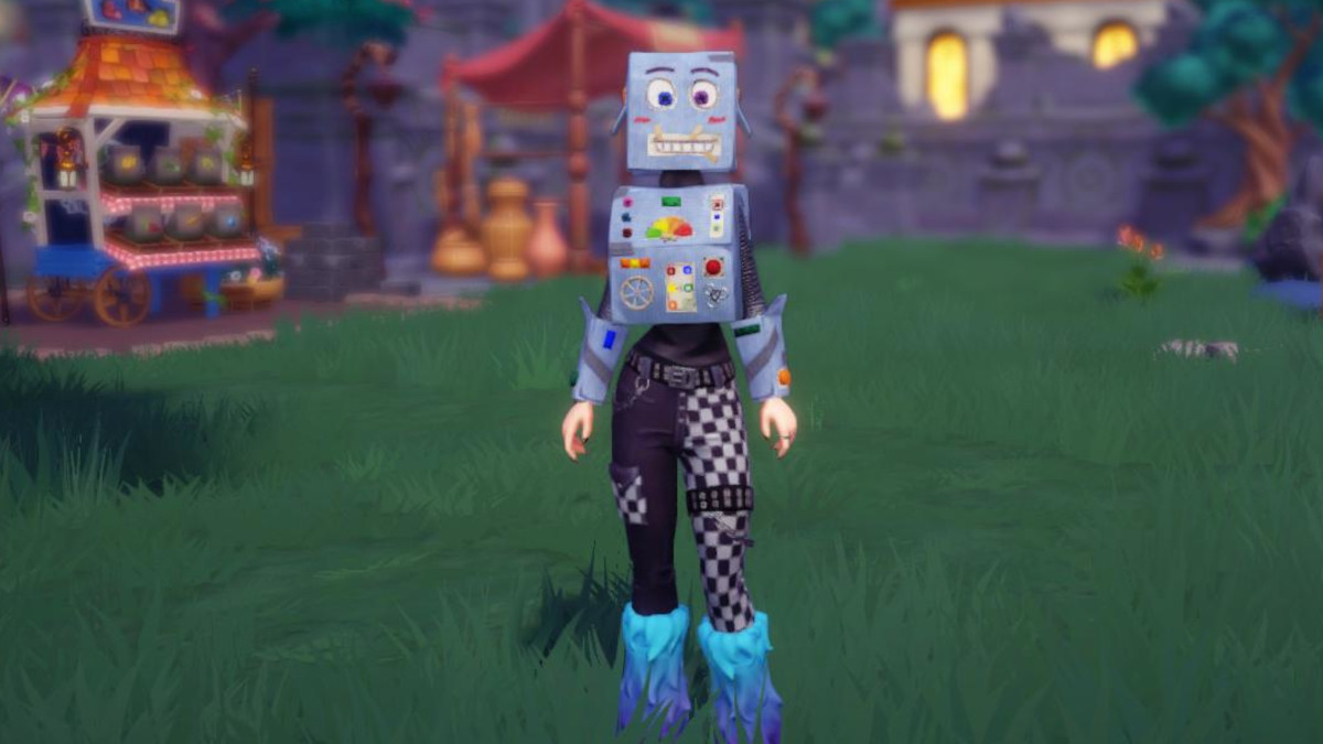 A rather spectacular robot costume in Disney Dreamlight Valley