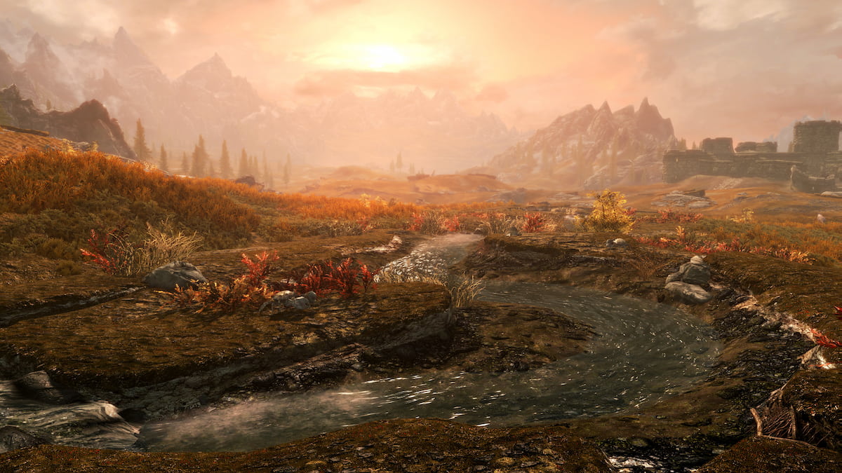 Exploring the world in Skyrim