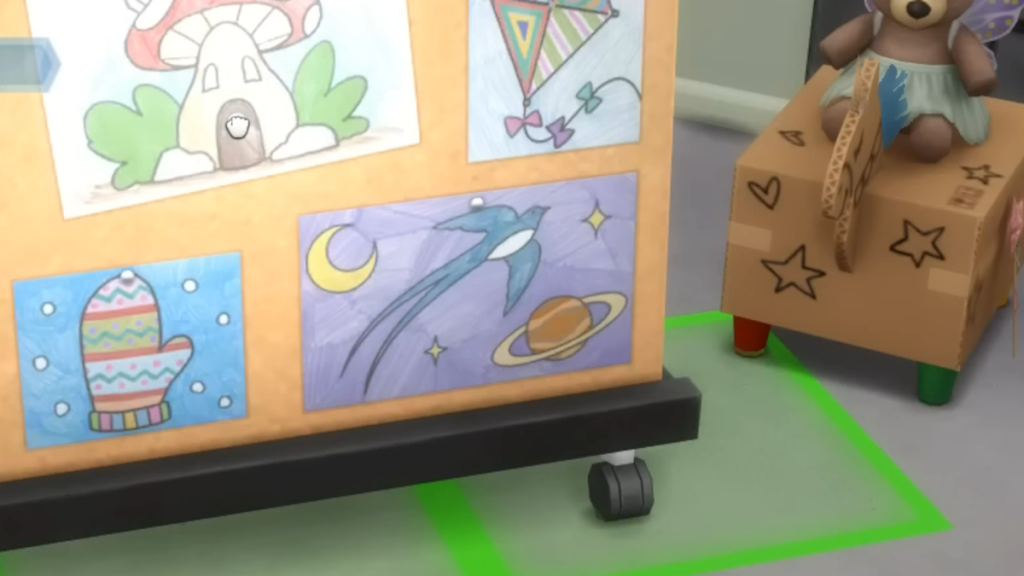 The StarBird in FFXIV, but as it appears as a children's drawing in Sims 4
