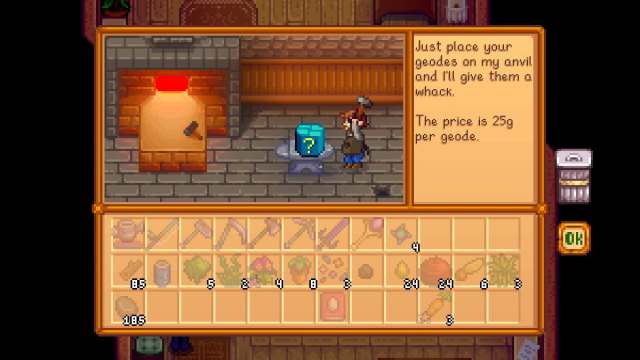 Stardew Valley mystery box geode