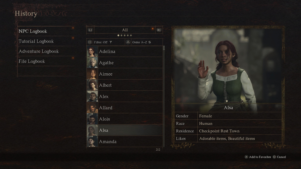 NPC gift likes in Dragon's Dogma 2