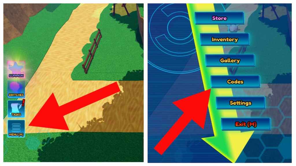 How to redeem codes in Anime Switch.