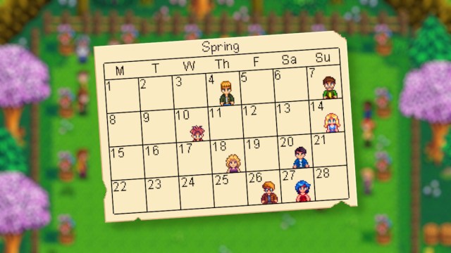 Birthdays in Spring in Stardew Valley