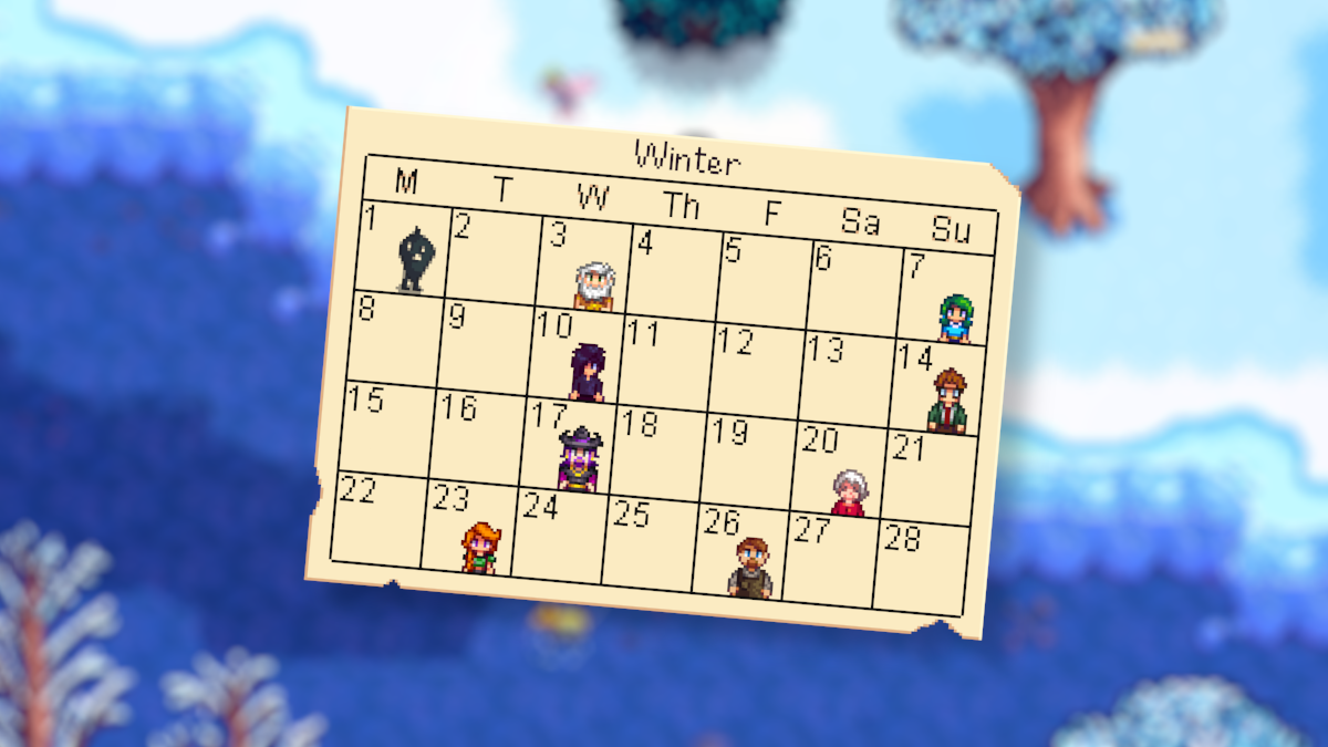 Birthdays in Winter in Stardew Valley