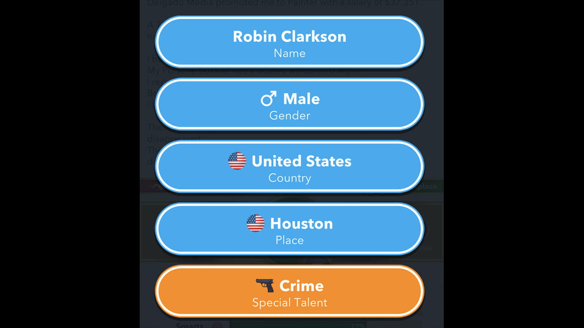 BitLife Texas starting place