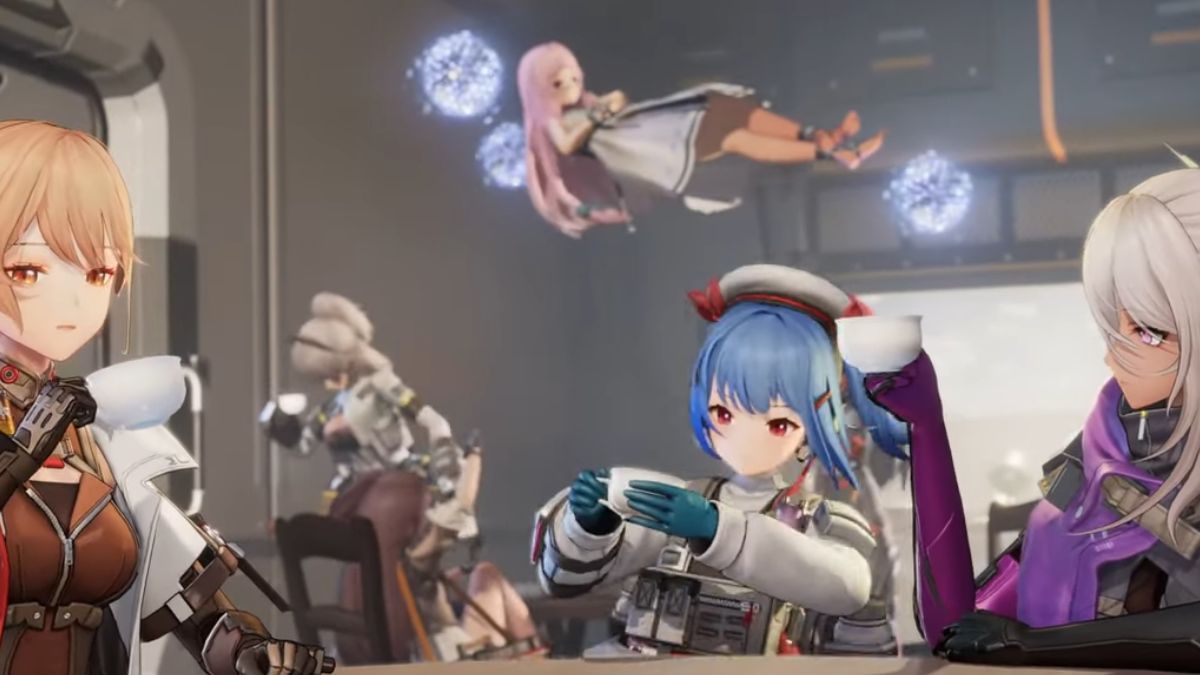 characters having coffee in girls frontline 2 exilium