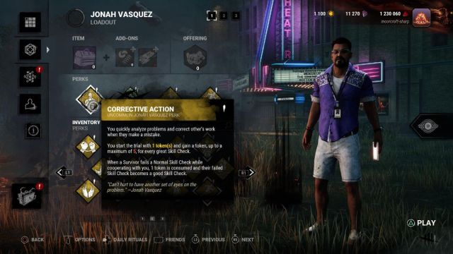 corrective action dead by daylight survivor perk