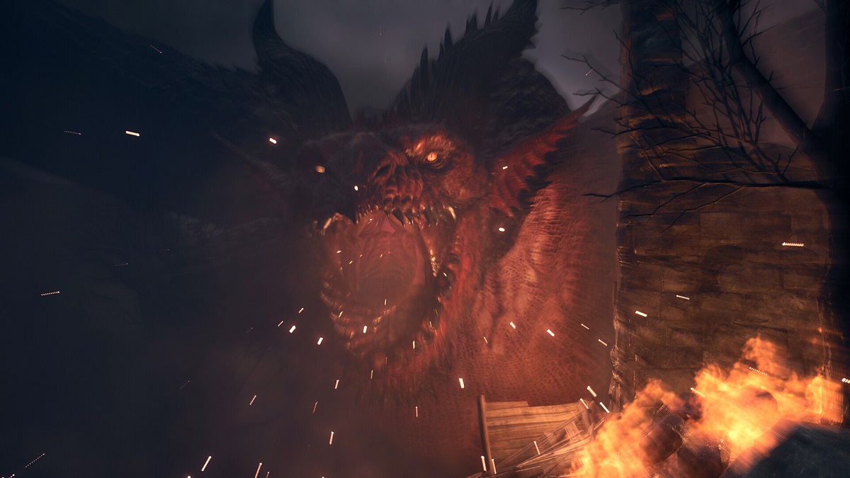 Dragon's Dogma 2 dragon roaring