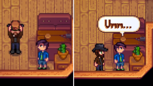 The villagers don't like it when you drink Mayonnaise in front of them in Stardew Valley