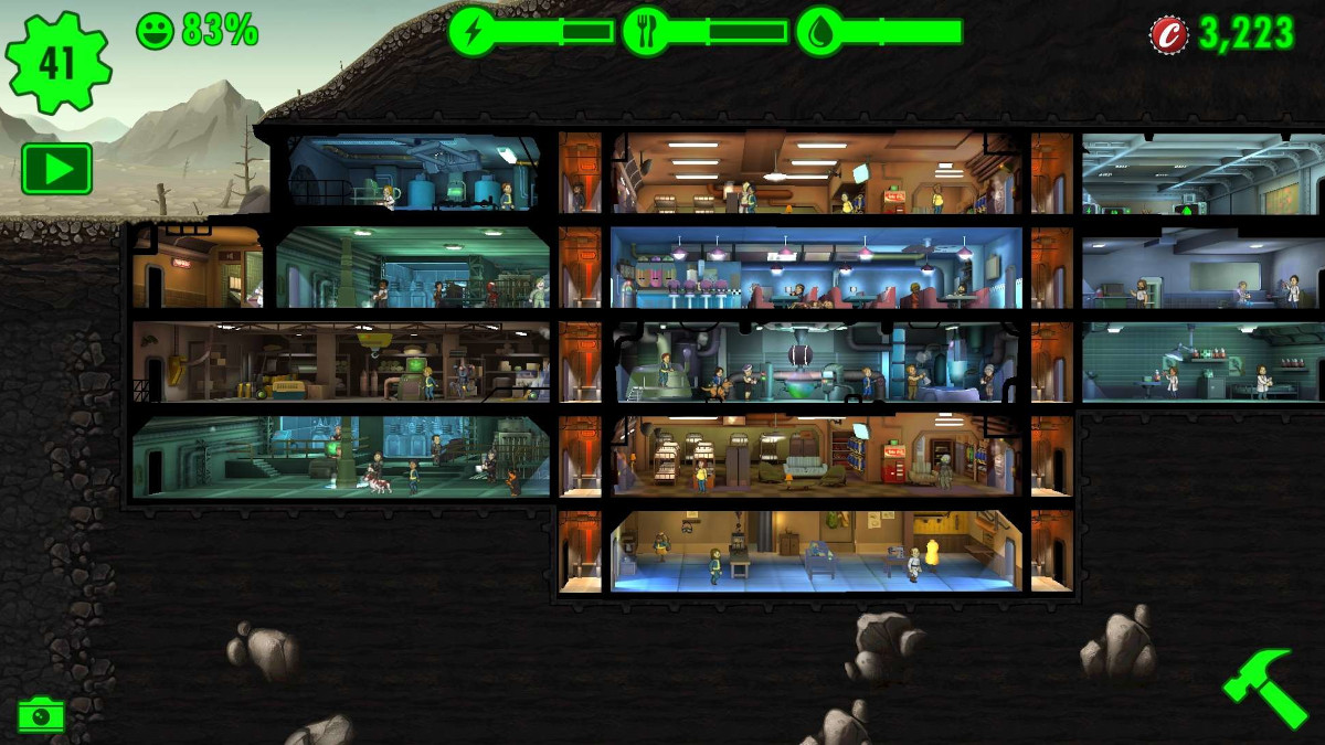 Screenshot of Vault in Fallout Shelter