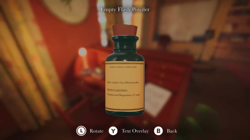 Empty flash bottle in Botany Manor