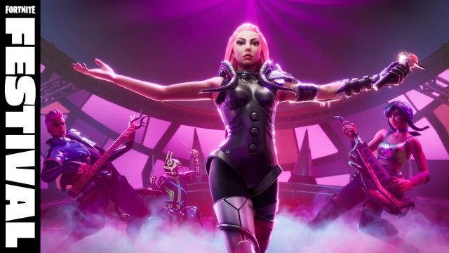 Fortnite Festival Lady Gaga on stage