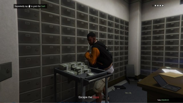 GTA 5 single player heist mod player robbing bank