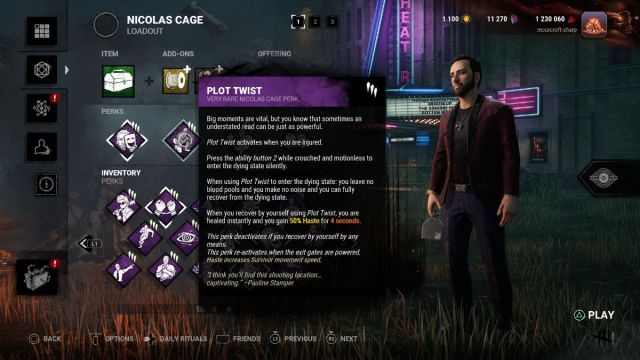 plot twist dead by daylight survivor perk