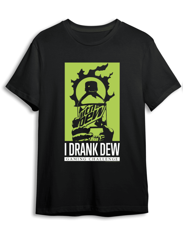 The FFXIV Mountain Dew shirt