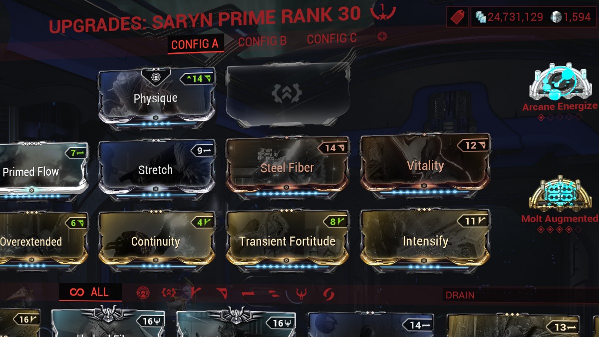 Warframe Saryn Prime Build