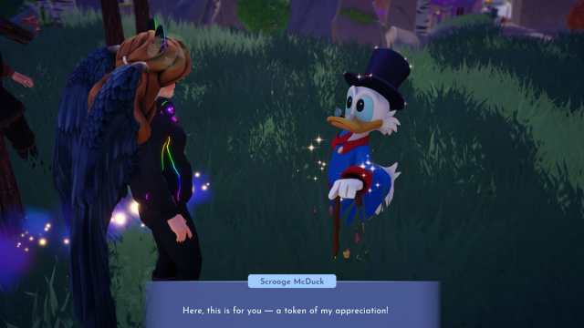 Disney Dreamlight Valley green button dialogue